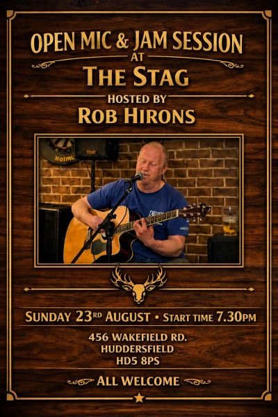 open mic jam session at The Stag